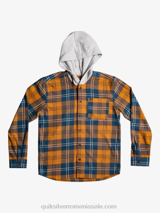 Harelaw de zahăr brun 8-16 halidon cu glugă cu mânecă lungă XT6B2309 băieți Quiksilver
