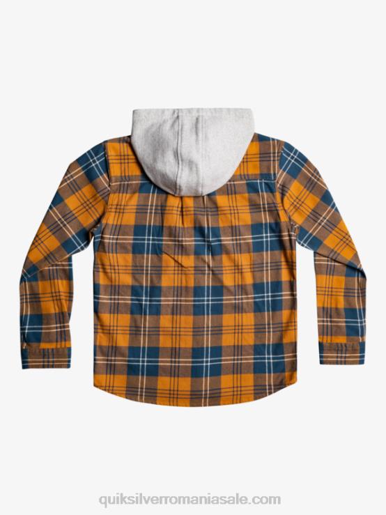 Harelaw de zahăr brun 8-16 halidon cu glugă cu mânecă lungă XT6B2309 băieți Quiksilver