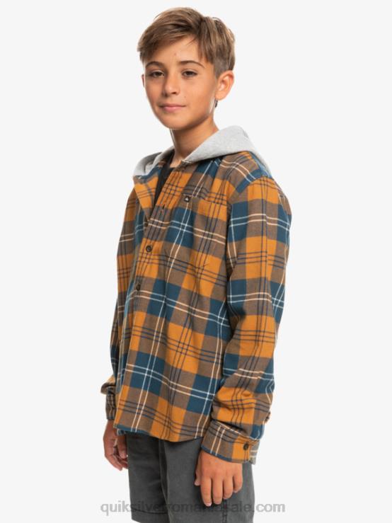 Harelaw de zahăr brun 8-16 halidon cu glugă cu mânecă lungă XT6B2309 băieți Quiksilver