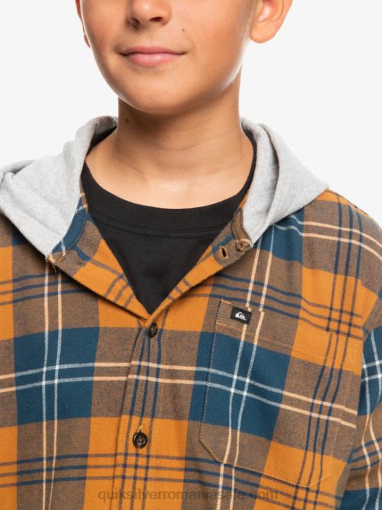 Harelaw de zahăr brun 8-16 halidon cu glugă cu mânecă lungă XT6B2309 băieți Quiksilver