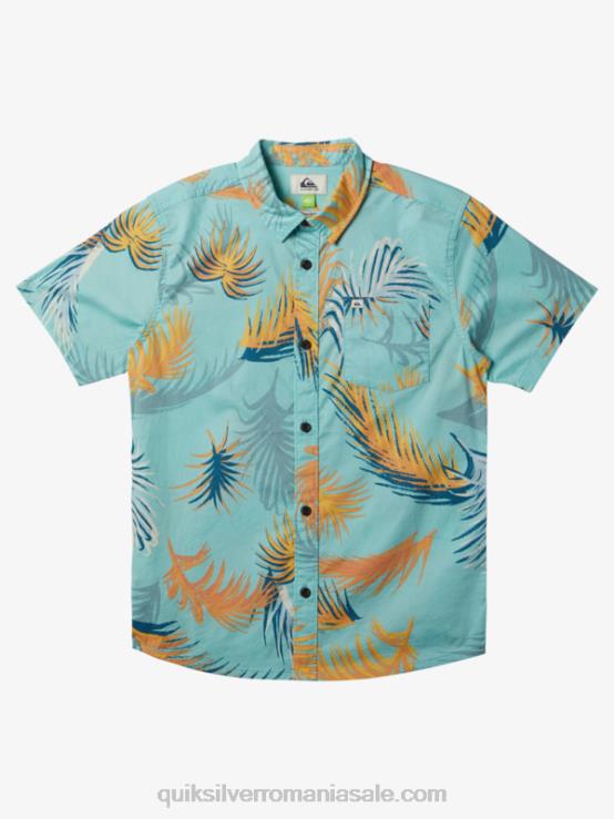 angel blue tropical glitch cămașă tropicală cu mânecă scurtă XT6B1912 băieți Quiksilver