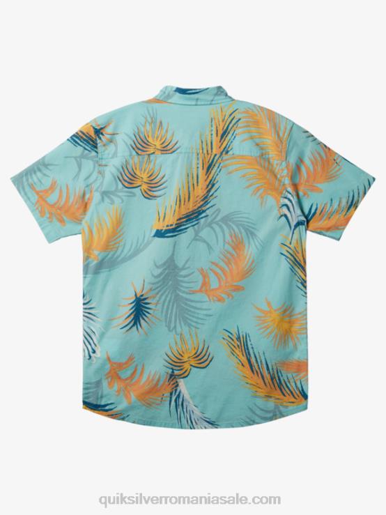 angel blue tropical glitch cămașă tropicală cu mânecă scurtă XT6B1912 băieți Quiksilver