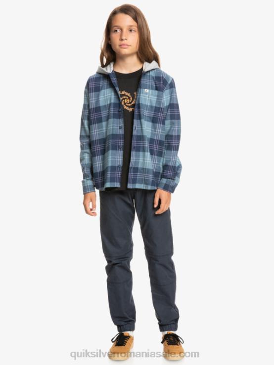 harelaw albastru provencial 8-16 halidon cu glugă cu mânecă lungă XT6B2310 băieți Quiksilver