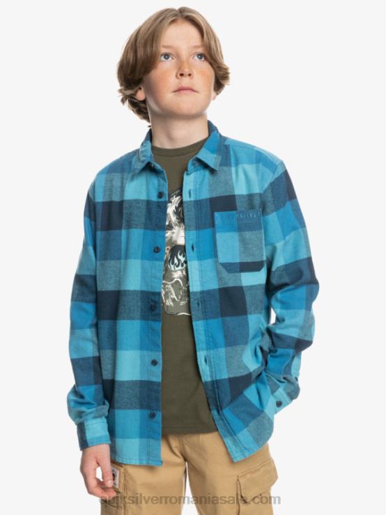 mușcă albastră delph Cămașă de flanel cu mânecă lungă pentru 8-16 ani XT6B2308 băieți Quiksilver