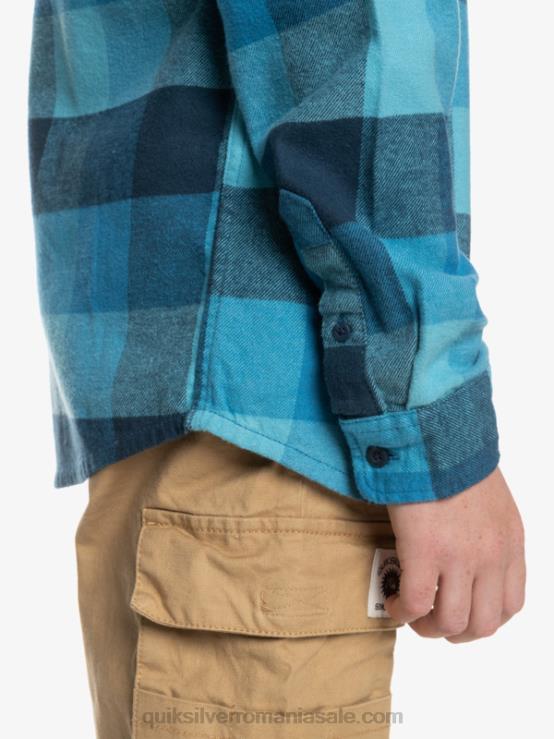 mușcă albastră delph Cămașă de flanel cu mânecă lungă pentru 8-16 ani XT6B2308 băieți Quiksilver