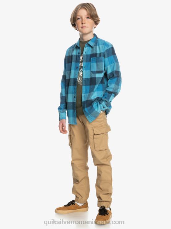 mușcă albastră delph Cămașă de flanel cu mânecă lungă pentru 8-16 ani XT6B2308 băieți Quiksilver