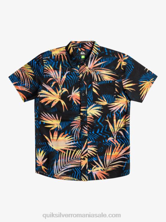 negru rupt 8-16 cămașă cu mânecă scurtă ruptă XT6B2196 băieți Quiksilver