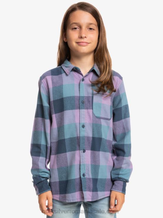 însemne albastră mamă Cămașă de flanel cu mânecă lungă pentru 8-16 ani XT6B2304 băieți Quiksilver