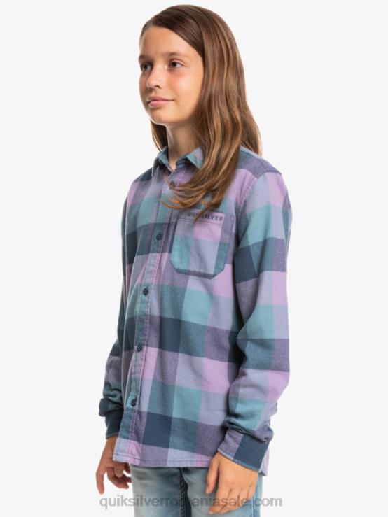 însemne albastră mamă Cămașă de flanel cu mânecă lungă pentru 8-16 ani XT6B2304 băieți Quiksilver