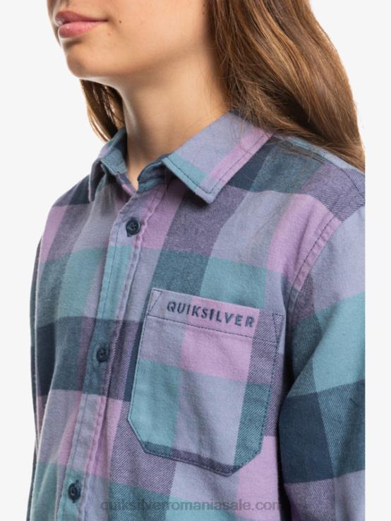 însemne albastră mamă Cămașă de flanel cu mânecă lungă pentru 8-16 ani XT6B2304 băieți Quiksilver