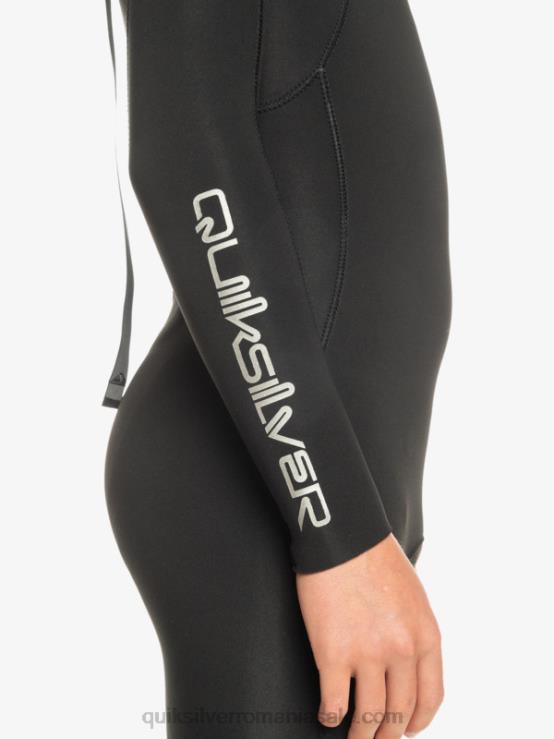 negru 8-16 3/2mm sesiuni de zi cu zi costum de neopren cu fermoar la spate XT6B2224 băieți Quiksilver