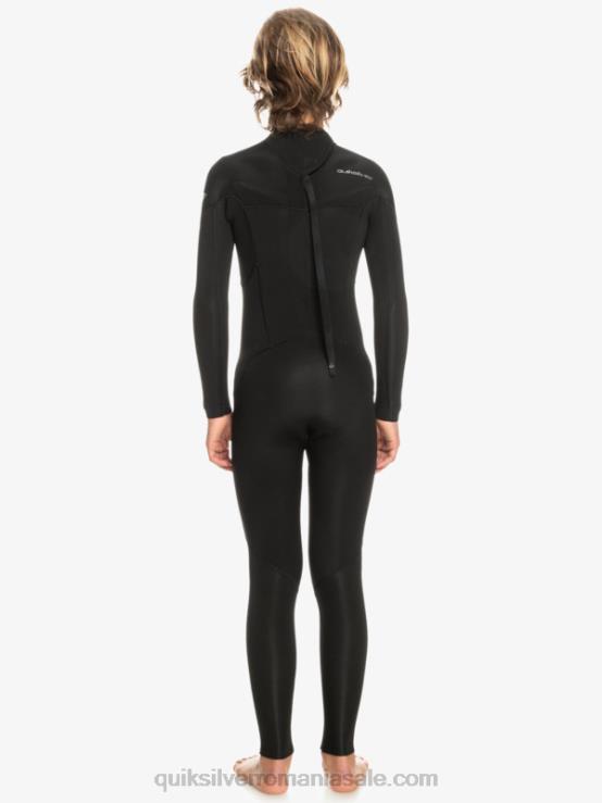 negru 8-16 3/2mm sesiuni de zi cu zi costum de neopren cu fermoar la spate XT6B2224 băieți Quiksilver