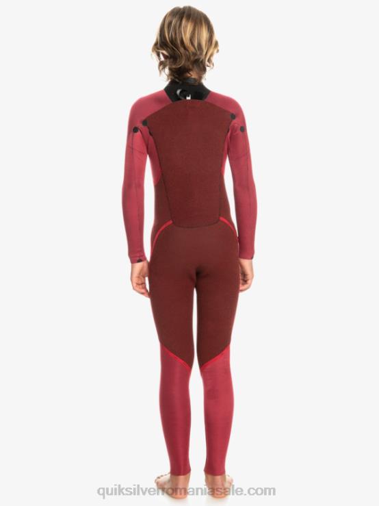 negru 8-16 3/2mm sesiuni de zi cu zi costum de neopren cu fermoar la spate XT6B2224 băieți Quiksilver