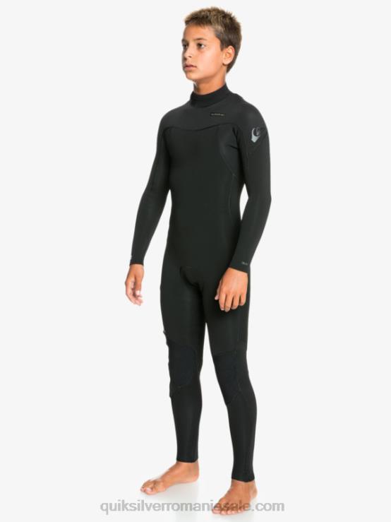 negru 8-16 sesiuni 3/2mm l/sl fullsuit XT6B2194 băieți Quiksilver