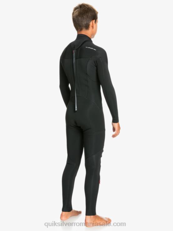 negru 8-16 sesiuni 3/2mm l/sl fullsuit XT6B2194 băieți Quiksilver