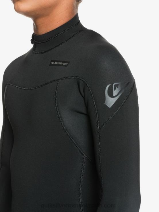 negru 8-16 sesiuni 3/2mm l/sl fullsuit XT6B2194 băieți Quiksilver