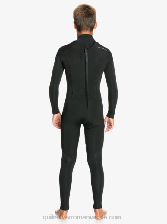 negru 8-16 sesiuni 3/2mm l/sl fullsuit XT6B2194 băieți Quiksilver