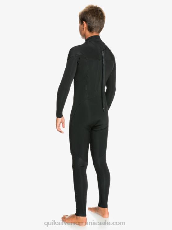 negru 8-16 sesiuni 3/2mm l/sl fullsuit XT6B2194 băieți Quiksilver
