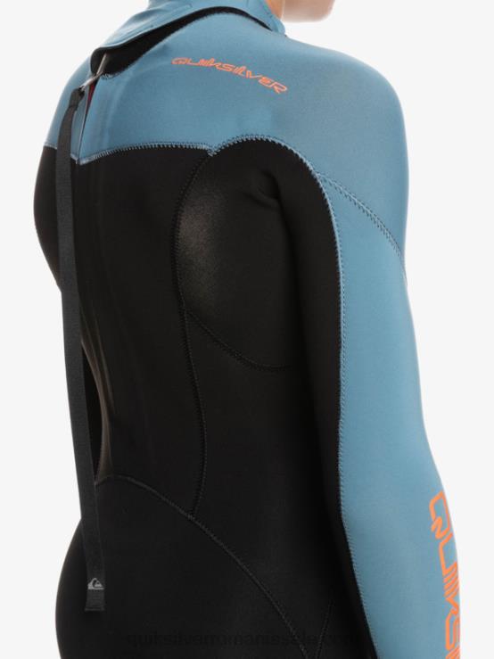 negru/albastru provincial 8-16 3/2mm sesiuni de zi cu zi costum de neopren cu fermoar la spate XT6B2223 băieți Quiksilver