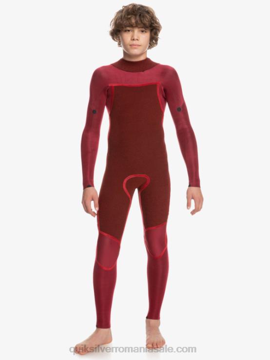 negru/albastru provincial 8-16 3/2mm sesiuni de zi cu zi costum de neopren cu fermoar la spate XT6B2223 băieți Quiksilver