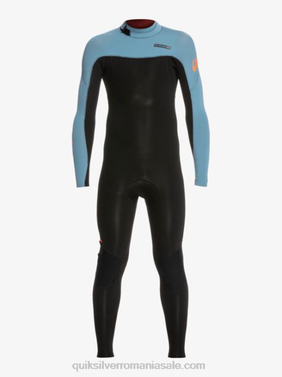 negru/albastru provincial 8-16 3/2mm sesiuni de zi cu zi costum de neopren cu fermoar la spate XT6B2223 băieți Quiksilver