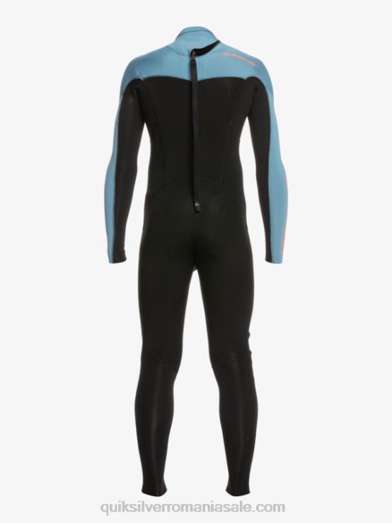 negru/albastru provincial 8-16 3/2mm sesiuni de zi cu zi costum de neopren cu fermoar la spate XT6B2223 băieți Quiksilver