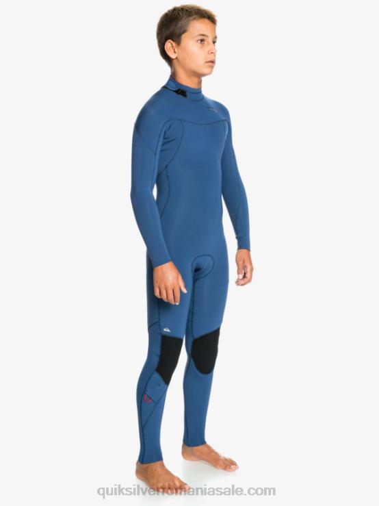 însemne albastre 8-16 sesiuni 3/2mm l/sl fullsuit XT6B2195 băieți Quiksilver