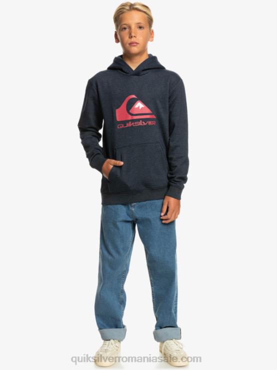 blazer bleumarin heather Top fleece cu logo mare 8-16 XT6B2247 băieți Quiksilver