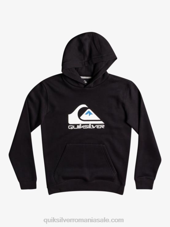 negru Top fleece cu logo mare 8-16 XT6B2248 băieți Quiksilver