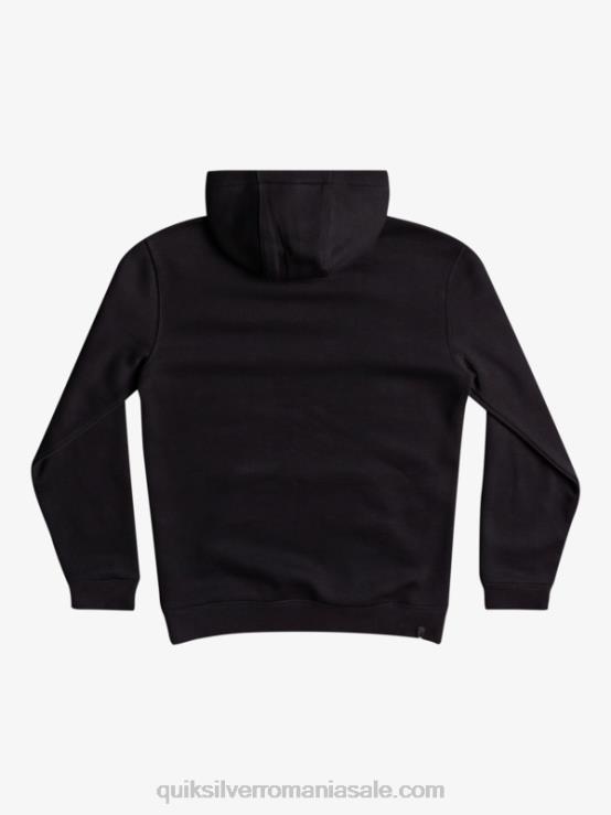 negru Top fleece cu logo mare 8-16 XT6B2248 băieți Quiksilver
