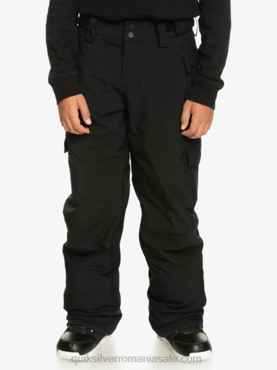 negru adevărat 8-16 pantaloni de zăpadă negri izolați porter XT6B2258 băieți Quiksilver