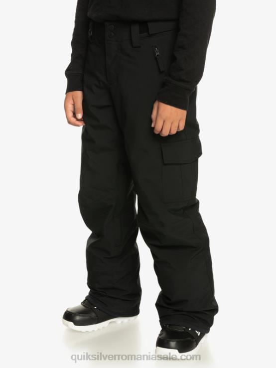 negru adevărat 8-16 pantaloni de zăpadă negri izolați porter XT6B2258 băieți Quiksilver
