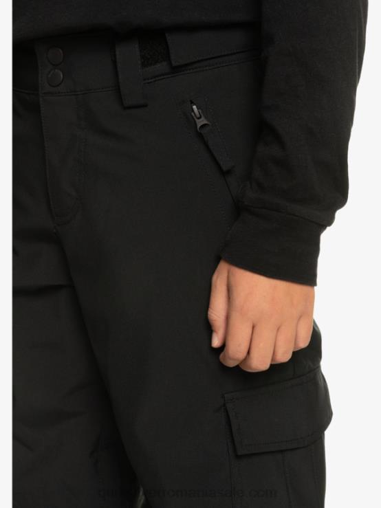 negru adevărat 8-16 pantaloni de zăpadă negri izolați porter XT6B2258 băieți Quiksilver