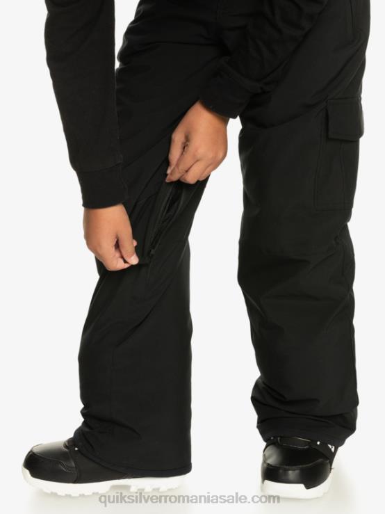 negru adevărat 8-16 pantaloni de zăpadă negri izolați porter XT6B2258 băieți Quiksilver