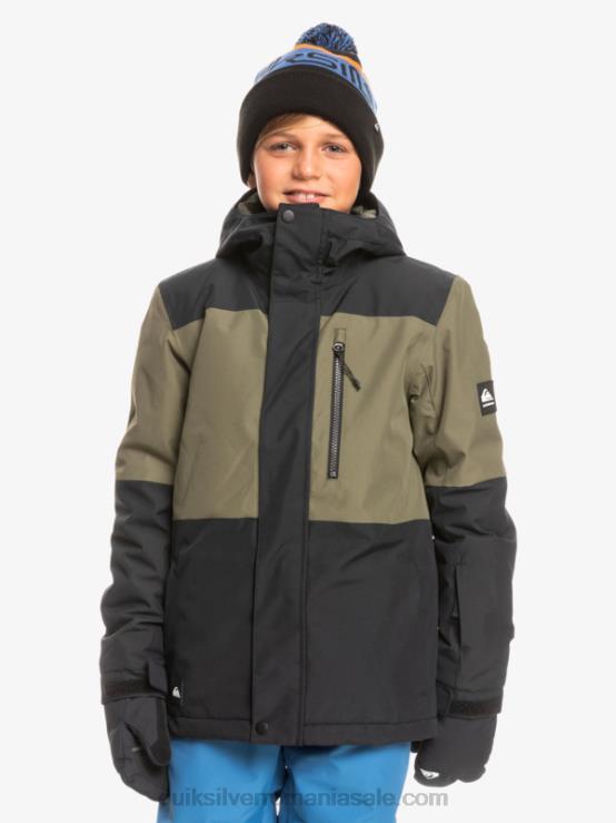 negru adevărat Jachetă tehnică de zăpadă 8-16 mission block XT6B2337 băieți Quiksilver