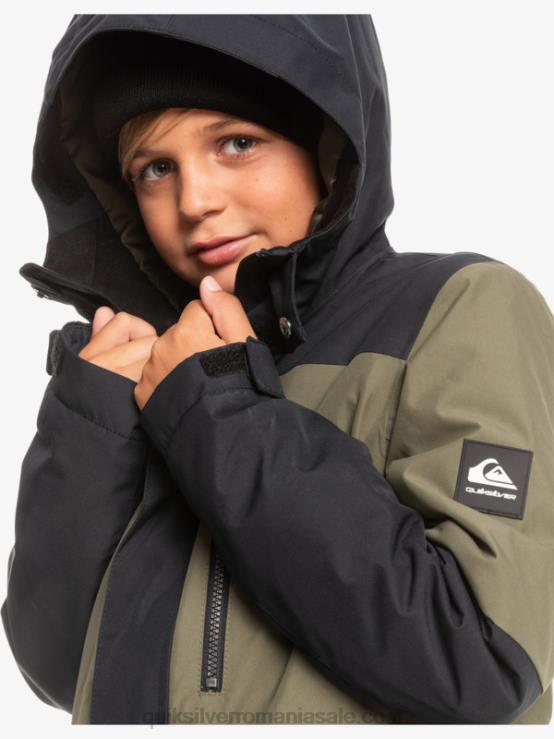 negru adevărat Jachetă tehnică de zăpadă 8-16 mission block XT6B2337 băieți Quiksilver