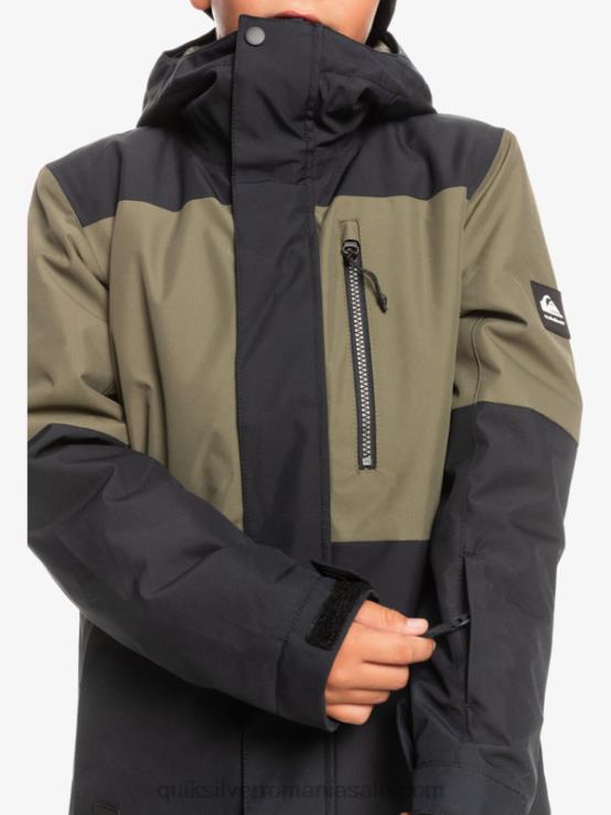 negru adevărat Jachetă tehnică de zăpadă 8-16 mission block XT6B2337 băieți Quiksilver