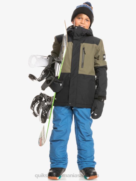 negru adevărat Jachetă tehnică de zăpadă 8-16 mission block XT6B2337 băieți Quiksilver