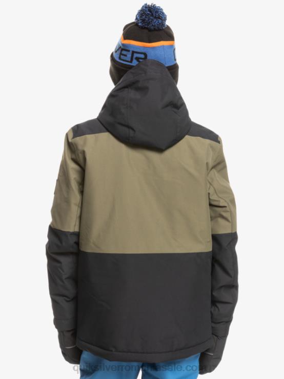 negru adevărat Jachetă tehnică de zăpadă 8-16 mission block XT6B2337 băieți Quiksilver