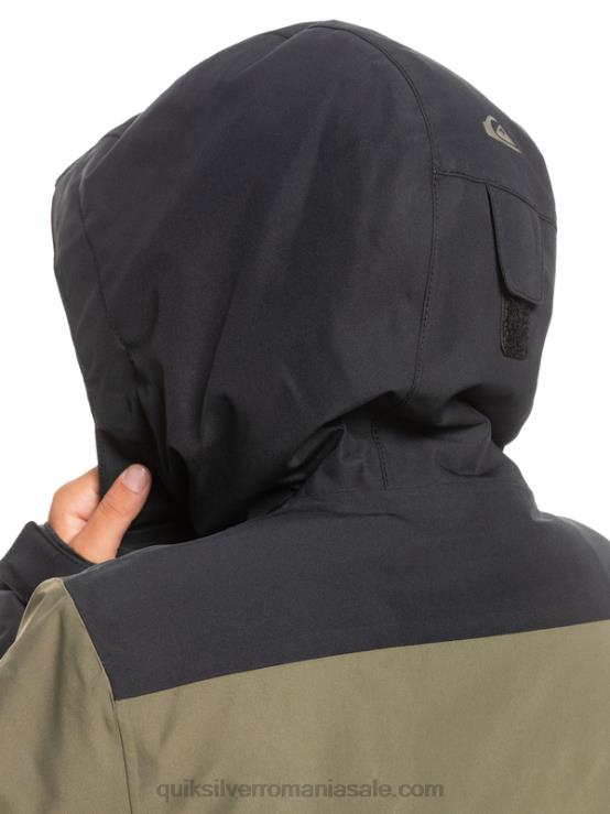 negru adevărat Jachetă tehnică de zăpadă 8-16 mission block XT6B2337 băieți Quiksilver