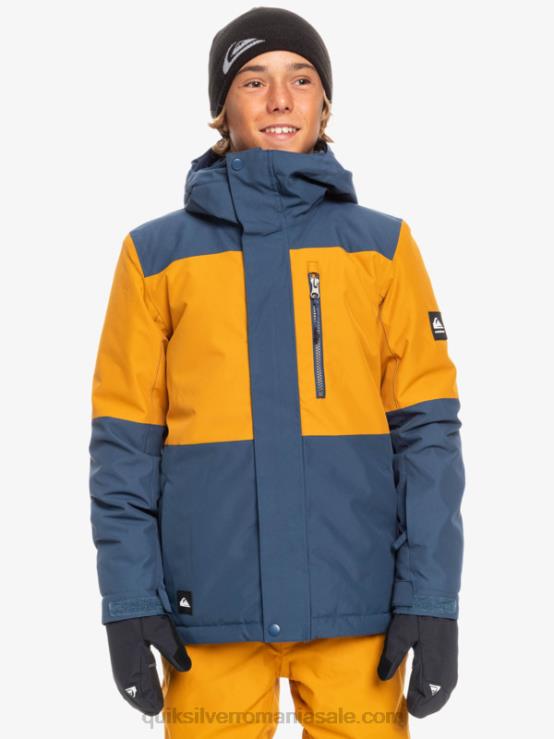 însemne albastre Jachetă tehnică de zăpadă 8-16 mission block XT6B2338 băieți Quiksilver