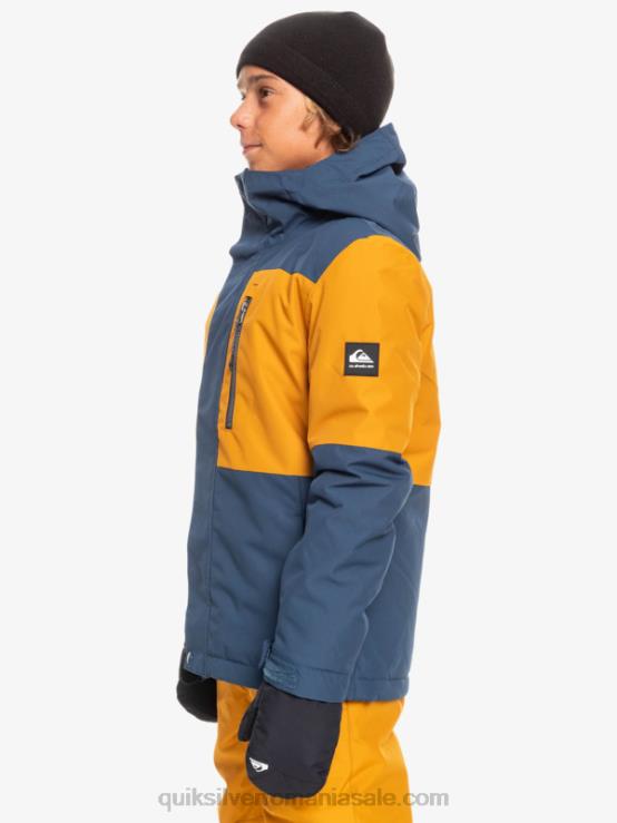 însemne albastre Jachetă tehnică de zăpadă 8-16 mission block XT6B2338 băieți Quiksilver