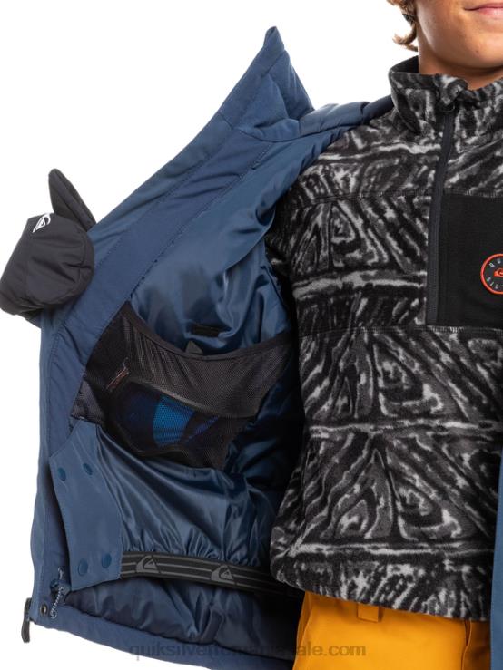 însemne albastre Jachetă tehnică de zăpadă 8-16 mission block XT6B2338 băieți Quiksilver