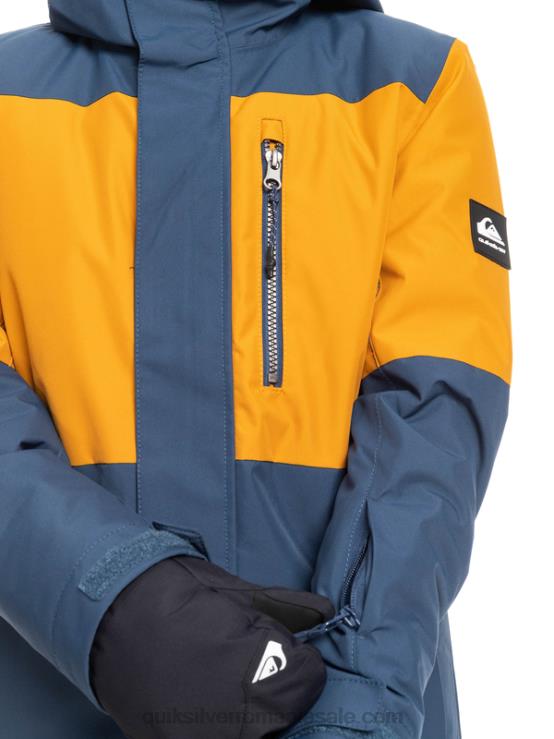 însemne albastre Jachetă tehnică de zăpadă 8-16 mission block XT6B2338 băieți Quiksilver