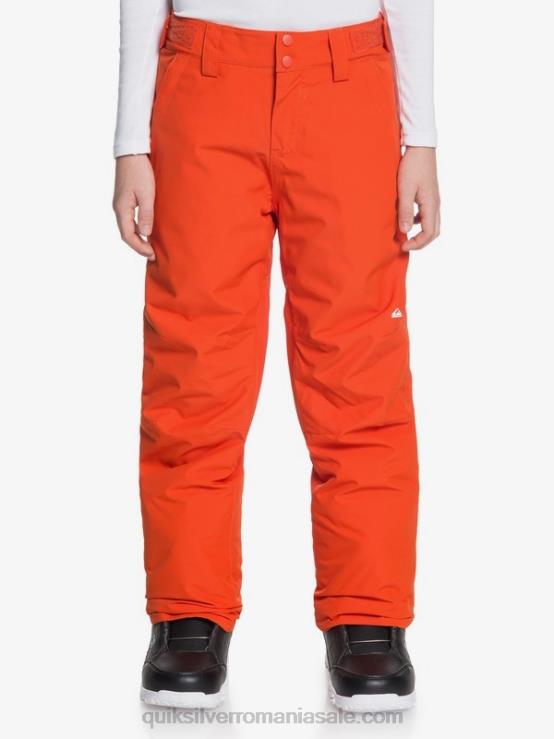 piure de dovleac 8-16 pantaloni de zăpadă portocalii izolați estate 8-16 XT6B2291 băieți Quiksilver