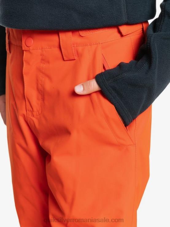 piure de dovleac 8-16 pantaloni de zăpadă portocalii izolați estate 8-16 XT6B2291 băieți Quiksilver