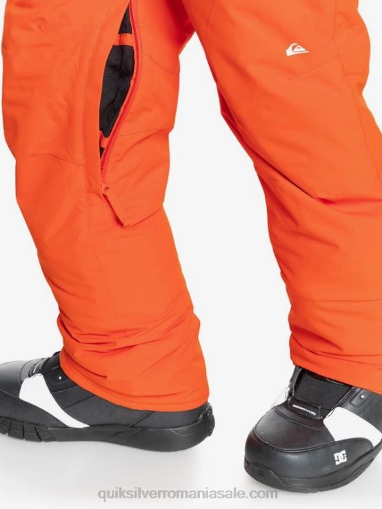 piure de dovleac 8-16 pantaloni de zăpadă portocalii izolați estate 8-16 XT6B2291 băieți Quiksilver
