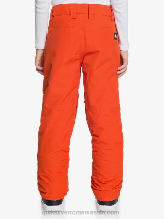 piure de dovleac 8-16 pantaloni de zăpadă portocalii izolați estate 8-16 XT6B2291 băieți Quiksilver