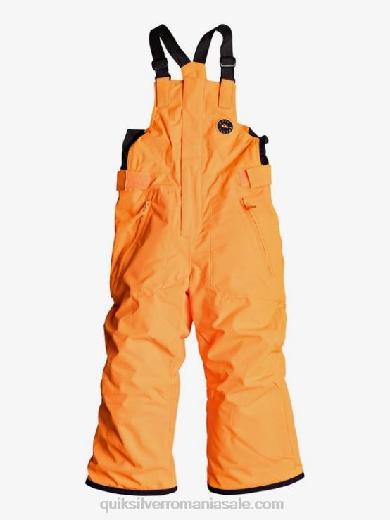 portocaliu șocant 2-7 pantaloni de zăpadă portocalii izolați boogie XT6B2295 băieți Quiksilver