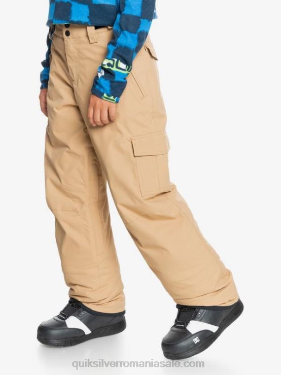 tanin 8-16 porter izolați pantaloni de zăpadă kaki XT6B2260 băieți Quiksilver